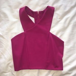 Express Fuchsia Crop Top
